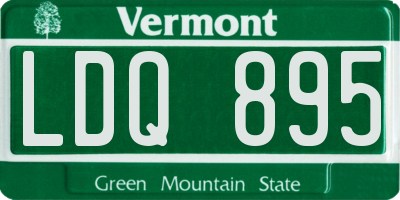 VT license plate LDQ895