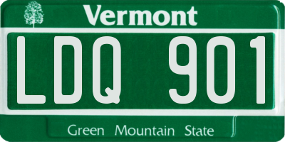 VT license plate LDQ901