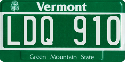 VT license plate LDQ910