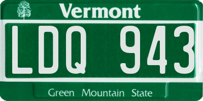 VT license plate LDQ943