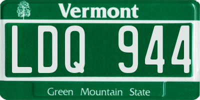 VT license plate LDQ944