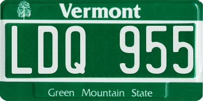 VT license plate LDQ955