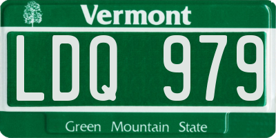 VT license plate LDQ979