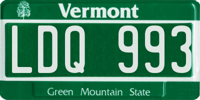 VT license plate LDQ993