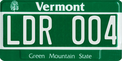 VT license plate LDR004