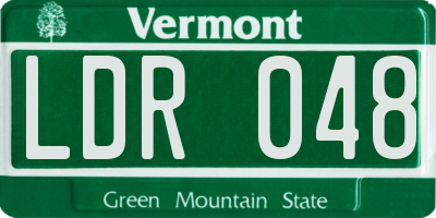 VT license plate LDR048