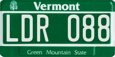 VT license plate LDR088