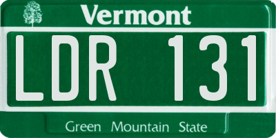 VT license plate LDR131