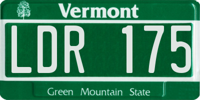 VT license plate LDR175