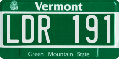 VT license plate LDR191