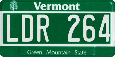 VT license plate LDR264