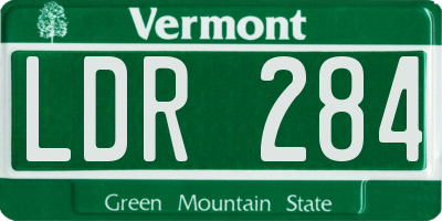 VT license plate LDR284