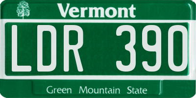 VT license plate LDR390