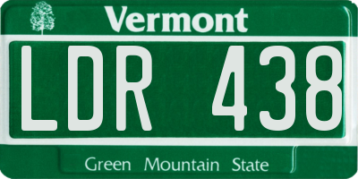 VT license plate LDR438