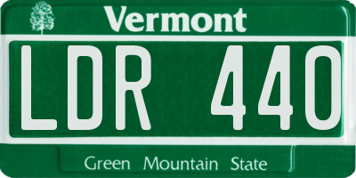 VT license plate LDR440