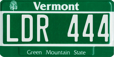 VT license plate LDR444