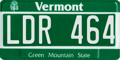 VT license plate LDR464