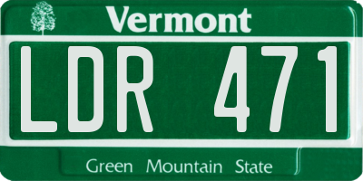 VT license plate LDR471