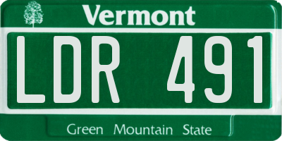 VT license plate LDR491