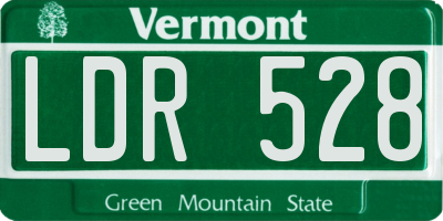 VT license plate LDR528