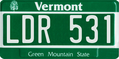 VT license plate LDR531