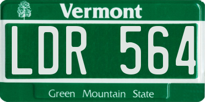 VT license plate LDR564