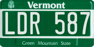 VT license plate LDR587