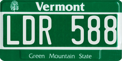 VT license plate LDR588