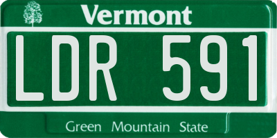 VT license plate LDR591