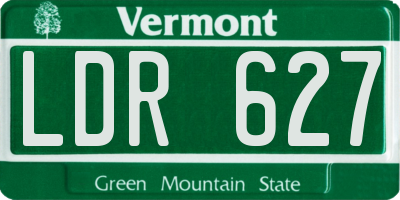 VT license plate LDR627