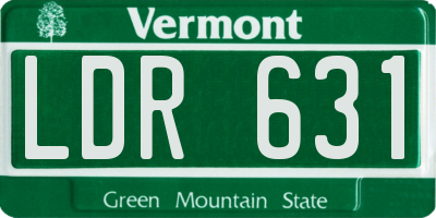 VT license plate LDR631