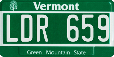 VT license plate LDR659