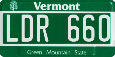 VT license plate LDR660
