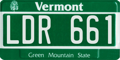 VT license plate LDR661