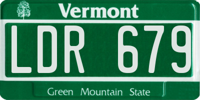 VT license plate LDR679