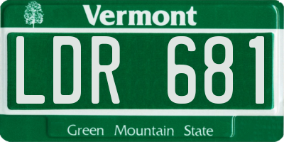 VT license plate LDR681