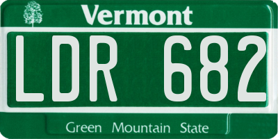 VT license plate LDR682