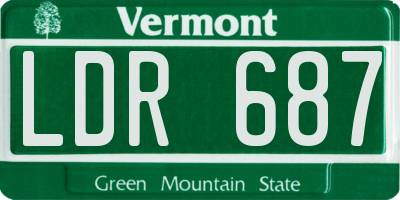 VT license plate LDR687