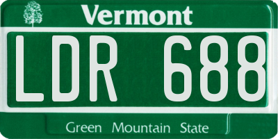 VT license plate LDR688