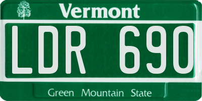 VT license plate LDR690