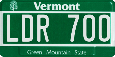 VT license plate LDR700