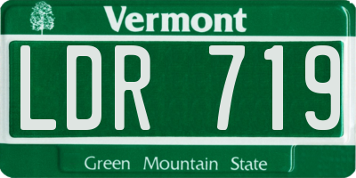 VT license plate LDR719