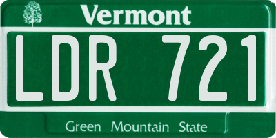 VT license plate LDR721