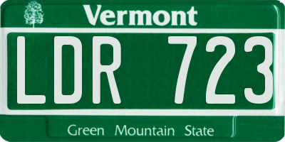 VT license plate LDR723
