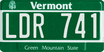 VT license plate LDR741