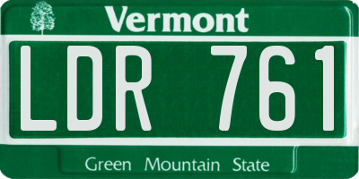 VT license plate LDR761