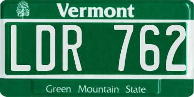 VT license plate LDR762