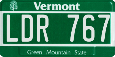 VT license plate LDR767