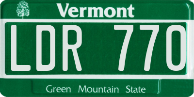 VT license plate LDR770
