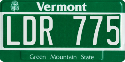 VT license plate LDR775